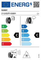 EU-label voor SUNNY NW211 WINTERMAX