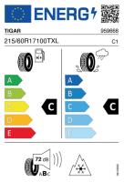 EU-label voor TIGAR SUV ICE
