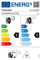 EU-label voor YOKOHAMA BLUEARTH WINTER V905 SUV 