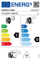 EU-label voor SUPERIA TIRES BLUEWIN UHP