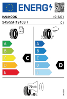 EU-label voor HANKOOK RA33 Dynapro HP2