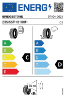 EU-label voor BRIDGESTONE DUELER 687 H/T