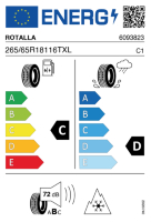 EU-label voor ROTALLA S500 SETULA W RACE