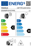 EU-label voor TRIANGLE PL02 SNOWLINK