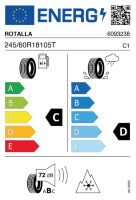 EU-label voor ROTALLA S500 SETULA W RACE