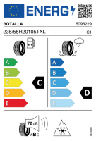 EU-label voor ROTALLA S500 SETULA W RACE