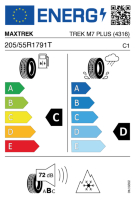 EU-label voor MAXTREK TREK M7 PLUS