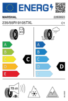 EU-label voor MARSHAL WS51 WINTER CRAFT SUV ICE