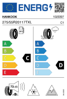 EU-label voor HANKOOK RW10 i*cept X