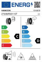 EU-label voor HANKOOK RW08 Dynapro i´cept