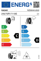 EU-label voor RADAR RENEGADE A/T 5