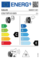 EU-label voor SAILUN ICE BLAZER ARCTIC SUV