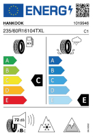 EU-label voor HANKOOK W616 WINTER I*CEPT IZ2