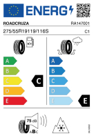 EU-label voor ROADCRUZA RA1100 A/T