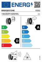 EU-label voor BRIDGESTONE A005 EVO WEATHER CONTROL