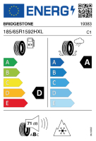 EU-label voor BRIDGESTONE A005 EVO WEATHER CONTROL
