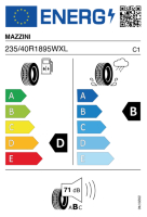 EU-label voor MAZZINI ECO607
