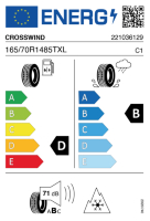 EU-label voor CROSSWIND GRIP PEAK WINTER