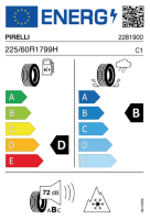 EU-label voor PIRELLI W210-270 SOTTOZERO S-2 