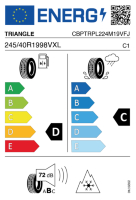 EU-label voor TRIANGLE PL02 SNOWLINK