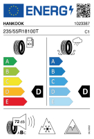 EU-label voor HANKOOK RW10 i*cept X