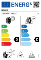 EU-label voor MAXXIS SS-01 PRESA SUV 