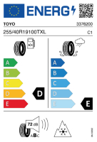 EU-label voor TOYO OBSERVE G3 ICE