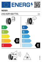 EU-label voor NEXEN WINGUARD ICE PLUS WH43