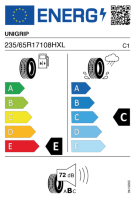 EU-label voor UNIGRIP LATERAL FORCE A/T
