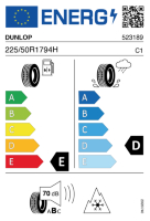 EU-label voor DUNLOP SP WINTER SPORT 3D