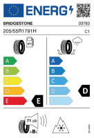 EU-label voor BRIDGESTONE BLIZZAK LM-25 