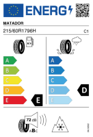 EU-label voor MATADOR MP72 IZZARDA A/T 2 