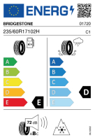 EU-label voor BRIDGESTONE BLIZZAK LM-25 4x4 