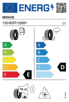 EU-label voor MIRAGE MR-W562