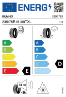 EU-label voor KUMHO AT52 ROAD VENTURE